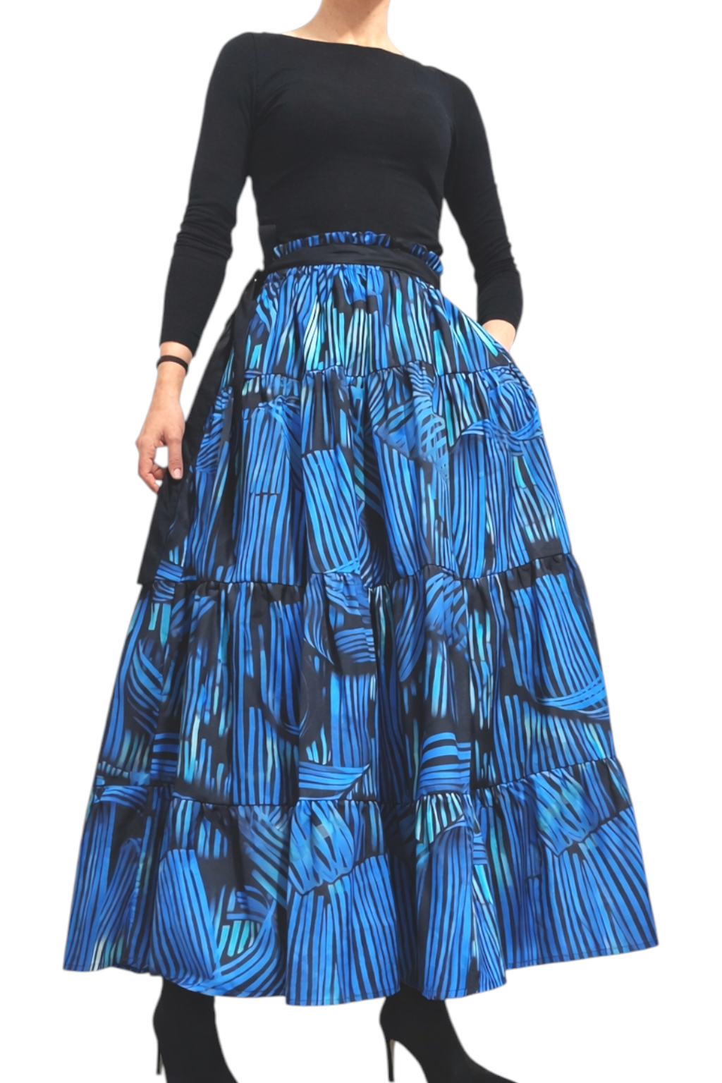 Saia longa em camadas