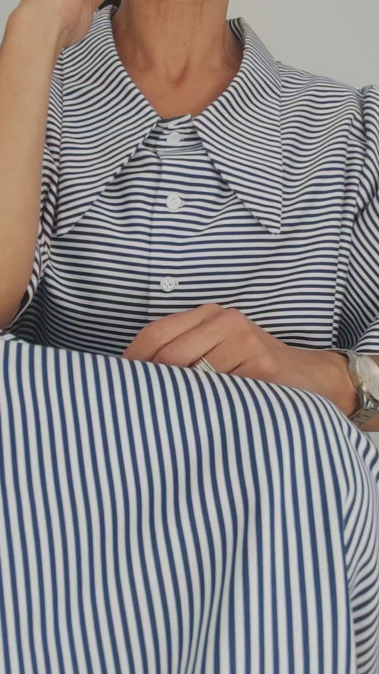 Vestido Listrado azul