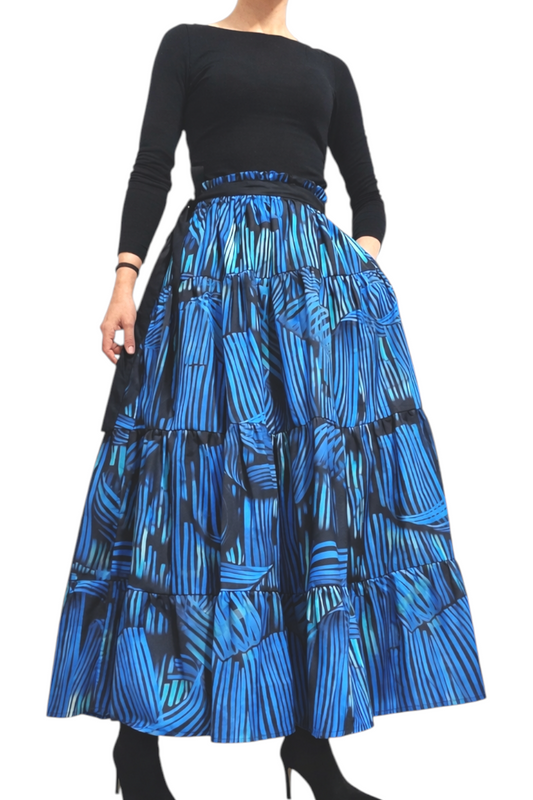 Saia longa em camadas